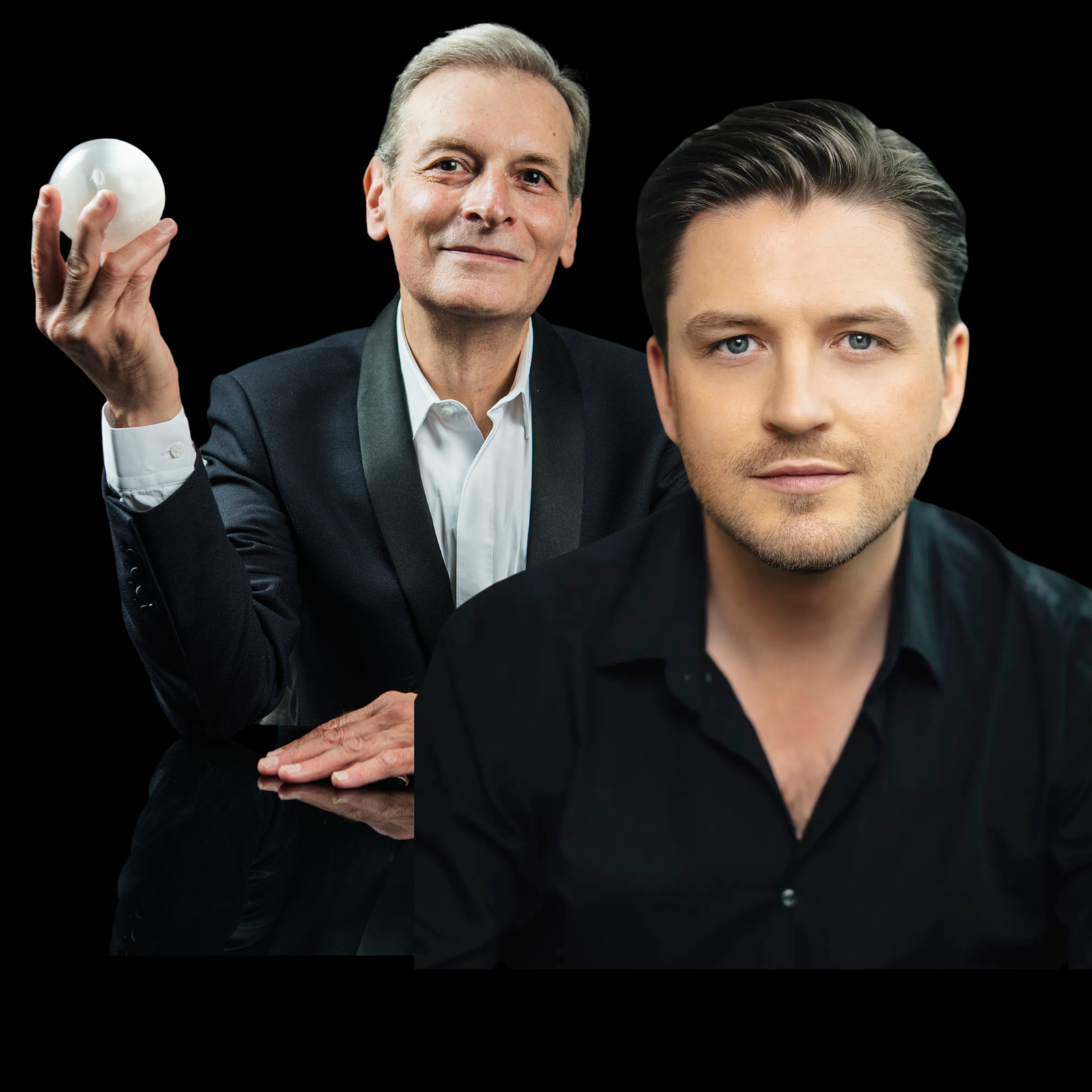 Portraits des artistes solistes de la programmation 2026 du festival Les Nocturnes du Piano : Philippe Bianconi et Samuel Hasselhorn