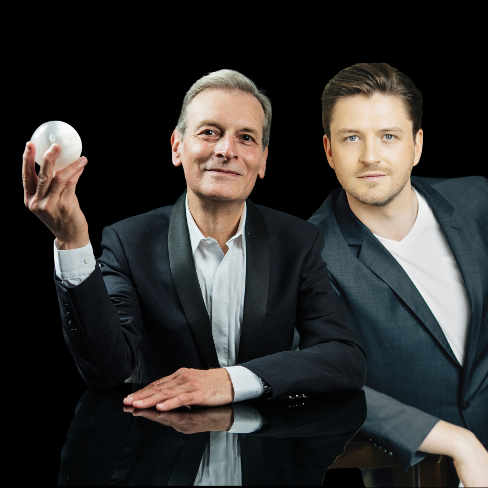 Portraits des artistes solistes de la programmation 2026 du festival Les Nocturnes du Piano : Philippe Bianconi et Samuel Hasselhorn
